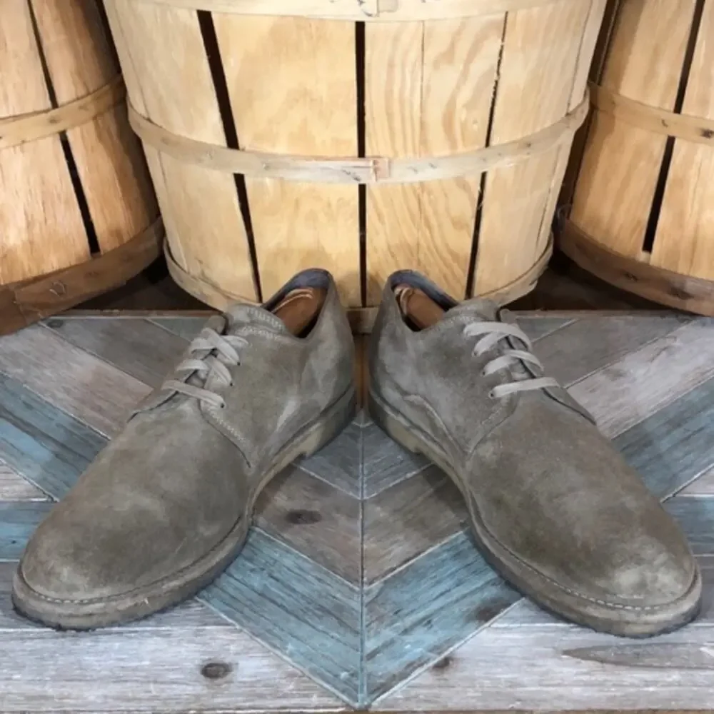 Allen Edmonds Southside Light Brown Suede Crepe Sole Oxfords Shoes Men Size 11.5